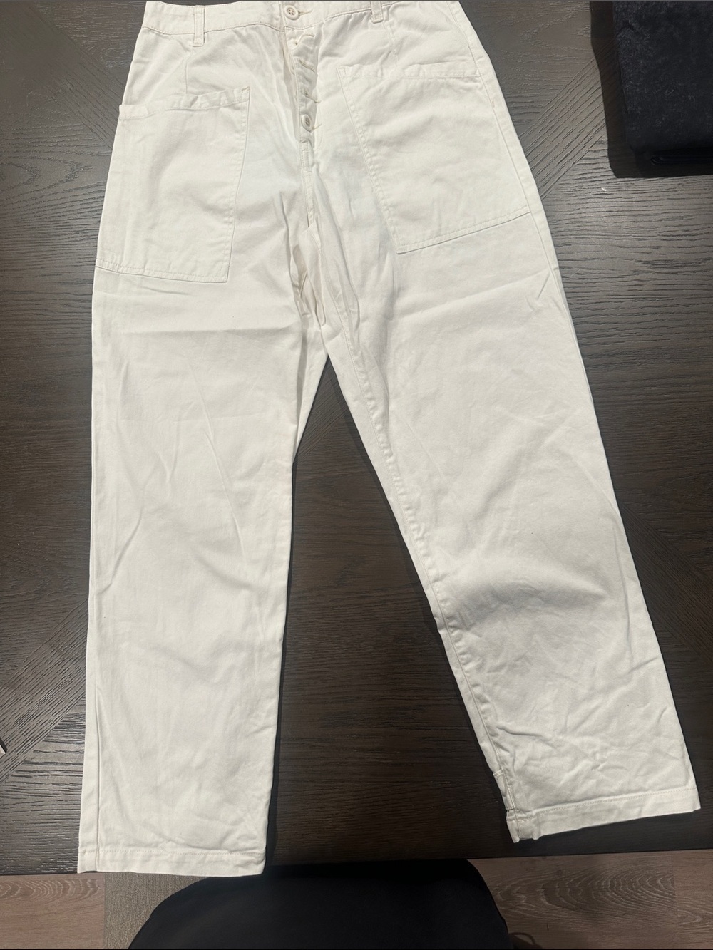 Pistola White High-Rise Denim Waistband Detail